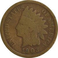 سکه 1 سنت 1903 سرخپوستی - F - آمریکا