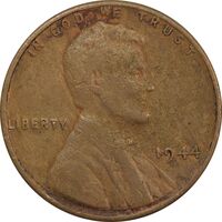 سکه 1 سنت 1944 لینکلن - VF30 - آمریکا