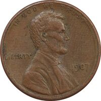 سکه 1 سنت 1987 لینکلن - EF - آمریکا