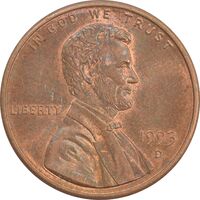 سکه 1 سنت 1993D لینکلن - MS63 - آمریکا