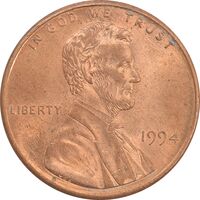 سکه 1 سنت 1994 لینکلن - MS63 - آمریکا