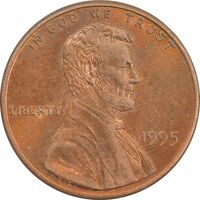 سکه 1 سنت 1995 لینکلن - MS62 - آمریکا