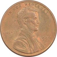 سکه 1 سنت 1997D لینکلن - AU - آمریکا