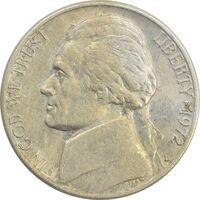 سکه 5 سنت 1972D جفرسون - EF40 - آمریکا