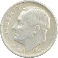 سکه 1 دایم 1947S روزولت - VF30 - آمریکا
