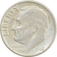 سکه 1 دایم 1949 روزولت - VF35 - آمریکا