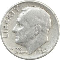 سکه 1 دایم 1956 روزولت - VF25 - آمریکا