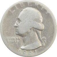 سکه کوارتر دلار 1941 واشنگتن - VF20 - آمریکا