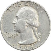 سکه کوارتر دلار 1963D واشنگتن - EF40 - آمریکا