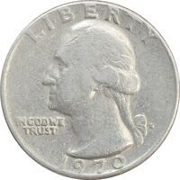 سکه کوارتر دلار 1970D واشنگتن - VF30 - آمریکا