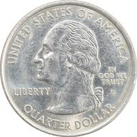 سکه کوارتر دلار 2000D ایالتی (نیوهمشایر) - AU58 - آمریکا