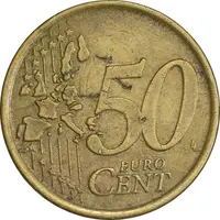 سکه 50 یورو سنت 2002 جمهوری - EF45 - ایتالیا