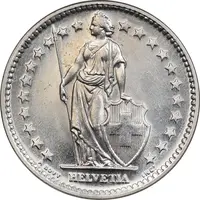 سکه 2 فرانک 1972 دولت فدرال - MS63 - سوئیس
