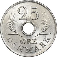 سکه 25 اوره 1972 فردریک نهم - MS63 - دانمارک