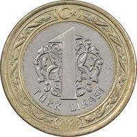 سکه 1 لیر 2021 جمهوری - MS61 - ترکیه