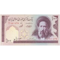 اسکناس 100 ریال (حسینی - شیبانی) فیلیگران امام - نخ نستعلیق - تک - UNC63 - جمهوری اسلامی
