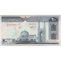اسکناس 200 ریال (نمازی - نوربخش) فیلیگران امام - شماره بزرگ - UNC63 - جمهوری اسلامی