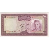 اسکناس 100 ریال (آموزگار - جهانشاهی) - تک - UNC63 - محمد رضا شاه