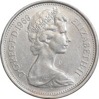سکه 5 پنس 1969 الیزابت دوم - AU58 - انگلستان