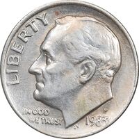 سکه 1 دایم 1983P روزولت - EF45 - آمریکا