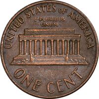 سکه 1 سنت 1969D لینکلن - EF45 - آمریکا