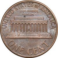 سکه 1 سنت 1974D لینکلن - EF45 - آمریکا