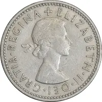 سکه 1 شیلینگ 1957 الیزابت دوم - سپر اسکاتلند - EF45 - انگلستان