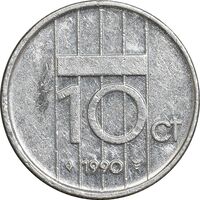 سکه 10 سنت 1990 بئاتریکس - EF45 - هلند