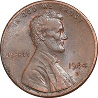 سکه 1 سنت 1984D لینکلن - AU55 - آمریکا