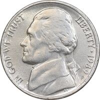 سکه 5 سنت 1989P جفرسون - AU55 - آمریکا