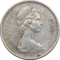 سکه 5 پنس 1970 الیزابت دوم - AU55 - انگلستان