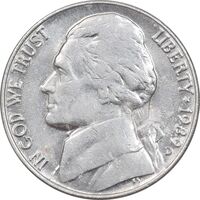 سکه 5 سنت 1989D جفرسون - AU50 - آمریکا