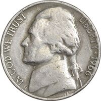 سکه 5 سنت 1966 جفرسون - VF35 - آمریکا