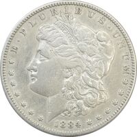 سکه یک دلار 1884 مورگان - EF40 - آمریکا