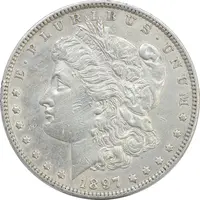 سکه یک دلار 1897 مورگان - EF40 - آمریکا