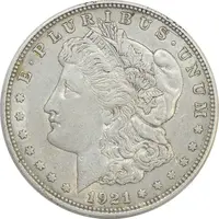 سکه یک دلار 1921D مورگان - EF45 - آمریکا