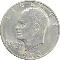 سکه یک دلار 1972D آیزنهاور - AU58 - آمریکا