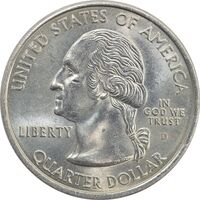 سکه کوارتر دلار 2001D ایالتی (کارولینای شمالی) - MS63 - آمریکا