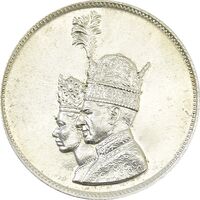 مدال یادبود نقره جشن تاجگذاری 1346 - EF45 - محمد رضا شاه