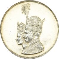 مدال یادبود نقره جشن تاجگذاری 1346 - EF45 - محمد رضا شاه