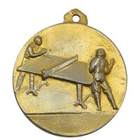 مدال آویز ورزشی طلا پینگ پنگ - AU - محمد رضا شاه