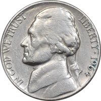 سکه 5 سنت 1964D جفرسون - EF40 - آمریکا