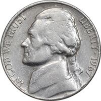 سکه 5 سنت 1967 جفرسون - EF40 - آمریکا