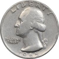 سکه کوارتر دلار 1965 واشنگتن - EF40 - آمریکا