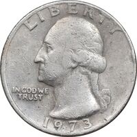 سکه کوارتر دلار 1973 واشنگتن - EF40 - آمریکا