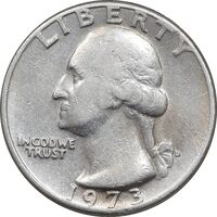 سکه کوارتر دلار 1973 واشنگتن - EF40 - آمریکا