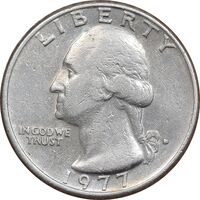 سکه کوارتر دلار 1977 واشنگتن - EF40 - آمریکا