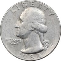 سکه کوارتر دلار 1984P واشنگتن - EF40 - آمریکا