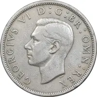 سکه 1/2 کرون 1947 جرج ششم - EF40 - انگلستان