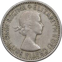 سکه 1 شیلینگ 1953 الیزابت دوم - سپر انگلیس - EF40 - انگلستان
